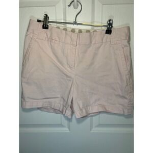 J. Crew City Fit Pink Chino Shorts Classic Twill 5" Inseam Women's Size 6